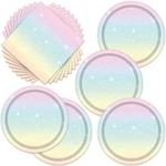 Egami 40PCS Pastel Birthday Supplies,include 20 Dessert Plate And Rainbow New. Price: $19.98.