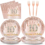 96 Pcs 10TH Birthday Decoration For Girls Rose Gold Plates And... New. Price: $24.91.