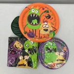 Unique Novelty Heavy Duty Silly Halloween Monsters Paper Party Napkin Plates Set New. Price: $10.00.