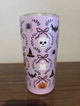Clementine Paper Co. Halloween Insulated Travel Tumbler Purple Bows Ghost Girly Used. Price: $29.99.