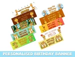 Personalised Giraffe Design Birthday Banners Kids Party Decoration Children 664 New. Price: $28.20.
