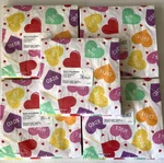 Creative Converting Lunch Napkins 20 Ct. Ea. - Lot Of 5 Packs Hearts / Lollipops New. Price: $19.95.