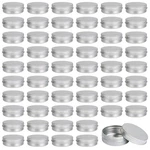 Metal Round Tins 2OZ Aluminum Screw Lid 60 Pack Silver Moretoes Cans Containers New. Price: $51.99.