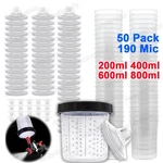 50 Pack Cups Disposable Paint Spray Gun Liners And Lid System (190 Mic) New. Price: $58.68.