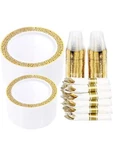 Wellife 335 Pieces Plastic Dinnerware,disposable Lace Plates New. Price: $27.98.