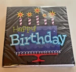 Amscan Happy Birthday 16 Count 3-PLY Paper Lunch Napkins Black/white (6X6) New. Price: $7.13.