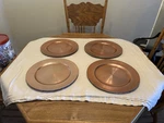 Greenbrier Gold Charger Plates Set Of 4 Plastic 13 Inch Round Dining Party Bday Used. Price: $27.92.