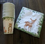 Kate Aspen Woodland Animals Baby Shower Birthday Cups Napkins Lot Set New. Price: $15.00.