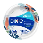 Dixie Large Paper Plates, 10 Inch, 54 Count, 2X (pack Of 1), White New. Price: $10.91.