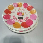 Vintage 70S Happy New Year Party Cake Dessert Plates American Greetings. Price: $12.99.