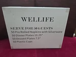 Wellife 350PCS Gold Dinnerware Set Plates Napkins Cups Cutlery Party Supplies New. Price: $49.99.