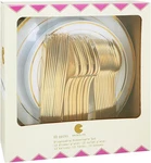 Supernal 60PCS Gold Plastic Dinnerware Set Includes Plates And Disp New. Price: $41.15.