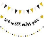 Boao 3 Pieces Will Miss You Going Away Farewell Banner Black, White, Gold New. Price: $12.54.