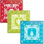Viva Party 7-INCH Square Dinner Plates Paper Assorted Colors 20 Pack New. Price: $5.29.
