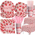 Xenorik Strawberry 1ST Birthday Decorations Tableware - First Swee... New. Price: $29.77.