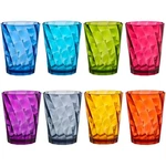 Acrylic Optix Plastic Reusable Drinking Glasses (set 14 Ounces, Jewel Tone New. Price: $32.99.