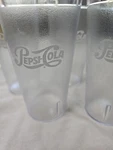 Pepsi Plastic Clear Tumbler Cups 20OZ Set Of 4 Impact International, Item #0120 New. Price: $32.00.