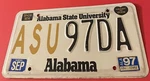 1997 Alabama State University Specialty License Plate Asu 97DA Used. Price: $19.99.