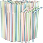 600PCS Plastic Drinking Straws, Flexible 8" Long, Stripes Multiple Co... New. Price: $23.57.
