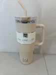 Hydraflow 40-OZ Double Wall Stainless Steel Tumbler With Closed Handle Cream New. Price: $21.99.