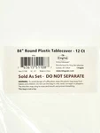 84" Round Plastic White Tablecovers 12 Ct Holiday Party Events Indoor Outdoor New. Price: $8.50.