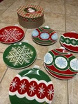 Mr. Christmas Set Of (6) 8" Ceramic Dessert Plates Ornament (read) New. Price: $29.95.
