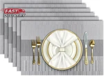 Aofmee Placemats, Heat Resistant Set 6, Washable Pvc Table New. Price: $21.37.
