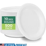 Compostable Bamboo Bagasse Plates Heavy-duty Eco-friendly Disposable Tableware New. Price: $20.60.