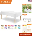 White Disposable Plastic For Rectangle Tables 12 Pack Cloths... New. Price: $34.72.