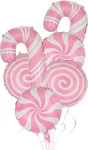 Ggde Pink Candy Balloons Set - 10 Pcs, Includes Windmill, Swirl & Cane New. Price: $16.79.
