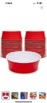 Gobig Red Party Cup Bowls - 30 Large Disposable Plastic New. Price: $22.00.
