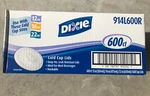 Dixie 914L600R Cold Lids 600CT Box Fits: 12,16 & 22OZ Cups - 1200 Total New. Price: $50.00.