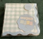 Pastel Gingham Design, Scalloped Edges Paper Cocktail Napkins 40 Count. #NAP4 New. Price: $9.00.