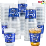 100 Pcs 16OZ Graduation Party Plastic Cups (blue), Disposable For Clas New. Price: $52.99.