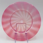 Steuben Oriental Poppy Art Glass Dessert Plate - Circa 1930 Used. Price: $220.00.