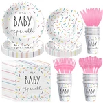 Xenorik Sprinkle Baby Shower Decorations Tableware, It's Part... New. Price: $29.10.
