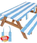 Wrakus 72IN Picnic Table W/bench Covers, Waterproof Patio Rv Camper, St... New. Price: $34.99.