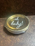Spritz 7" Oh Baby! Dinnerware Snack Plates Gold 40 Count New. Price: $6.00.