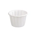 Genpak 250 Piece F100 Capacity Pleated Paper Portion Cup, 1" H, Oz, White New. Price: $18.86.