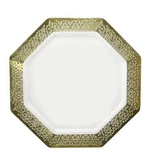 Lillian Collection Lacetagon Gold Plastic Octagonal Plates 9.25'' 10 Pcs Party New. Price: $24.13.