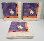 Lot Of 3 Forget Me Not Halloween Pumpkin Ghost Black Cat Luncheon Napkins Nos New. Price: $21.94.