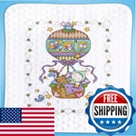 Design Works Crafts Tobin Balloon Ride Stamped For Cross Stitch Baby Quilt Kit New. Price: $57.52.