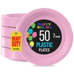 Exquisite Party Solids Pink Plastic Plates For Supplies 7" Disposable New. Price: $14.42.