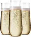 48 Pack Stemless Plastic Champagne Flutes Disposable 9 Oz Clear Toasting New. Price: $54.99.