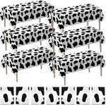 Cow Print Tablecloth (pack Of 6) 54 X Pcs - 72 Inch, Black And White New. Price: $26.05.