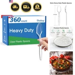 360 Count Clear Plastic Spoons Disposable, Bpa-free, Heat Resistant, Solid An... New. Price: $65.99.