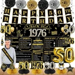 Zirtorei 50TH Birthday Decorations For Women, 21PCS The Year 1976 Banner ... New. Price: $29.98.