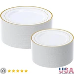 Elegant Disposable Plastic Plates Set 10 Inch & 7 Parties 30 Guests New. Price: $36.20.
