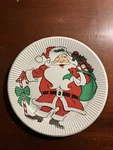 American Greetings Christmas Santa Gifts 1977 1970S Paper Plates Inch Nip Nos Used. Price: $13.50.