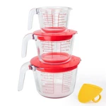 6 Pcs Glass Measuring Cups Set With Lids Strainer Included 1CUP/2CUP/4CUP Ne... New. Price: $46.66.